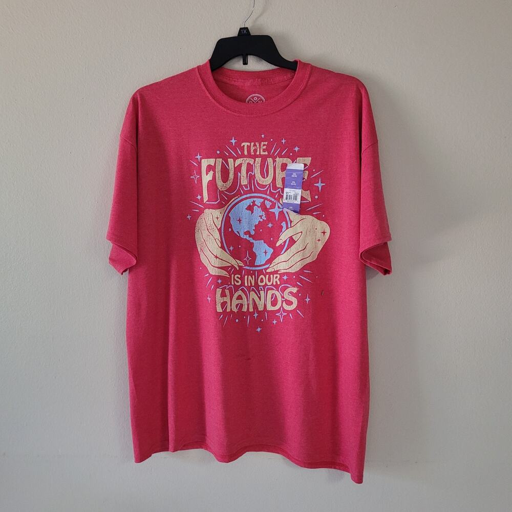 DOM The Future is in Our Hands Red T-Shirt - 2XL NWT
